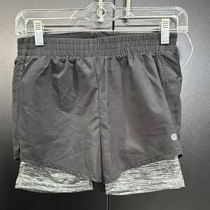 Balance Collection 2 in 1, boxer underlined, elastic waist athletic shorts
